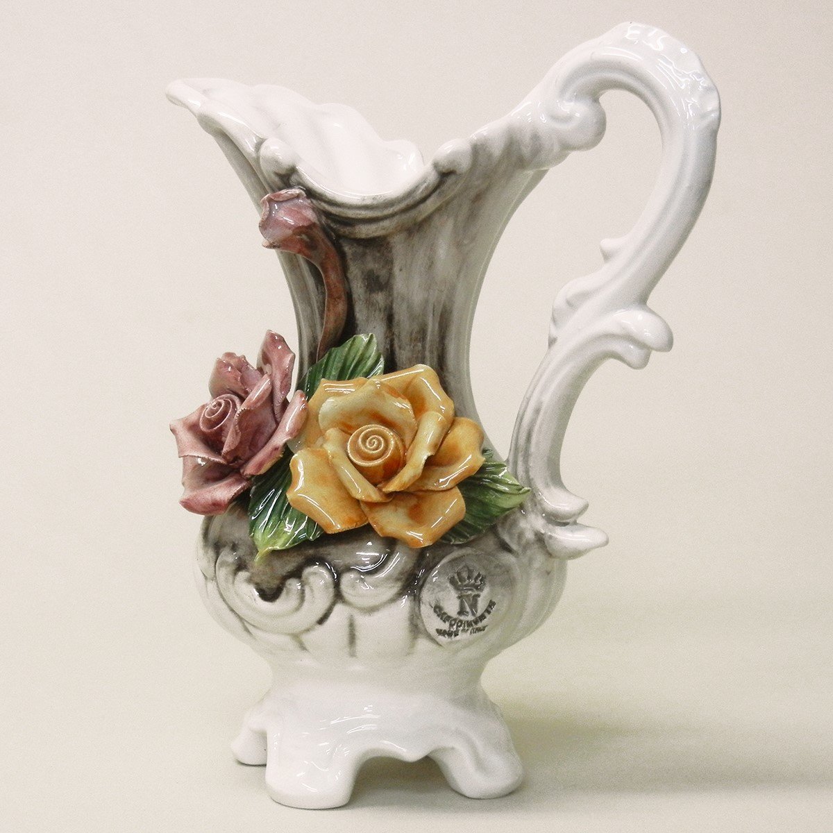 Amazon.co.jp: 【イタリア製 カポディモンテ焼き】花瓶 H25cm / J8-153